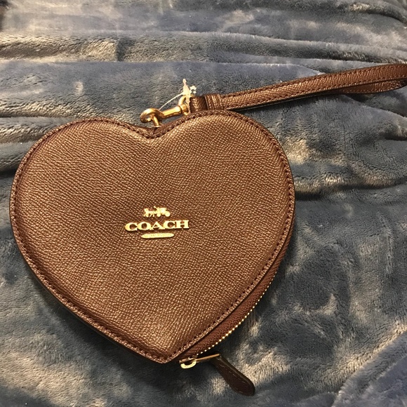 Coach Handbags - Coach Heart-Shaped Wristlet Oxblood F39957 NWOT